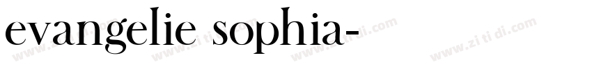 evangelie sophia字体转换